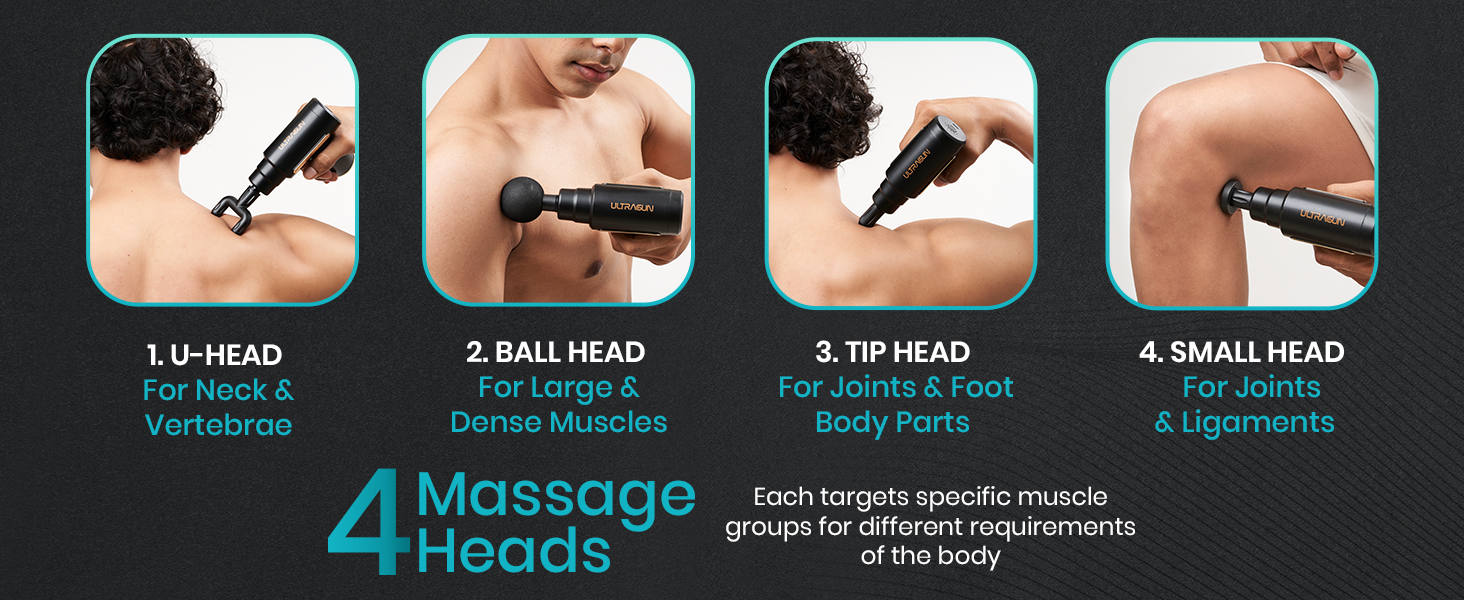 PRO Ultragun Massage Gun For Full Body Relaxation|Deep Tissue Percussion Massager Machine For Muscle Relaxation|Battery Powered And Handheld For Neck, Shoulder, Back, Foot