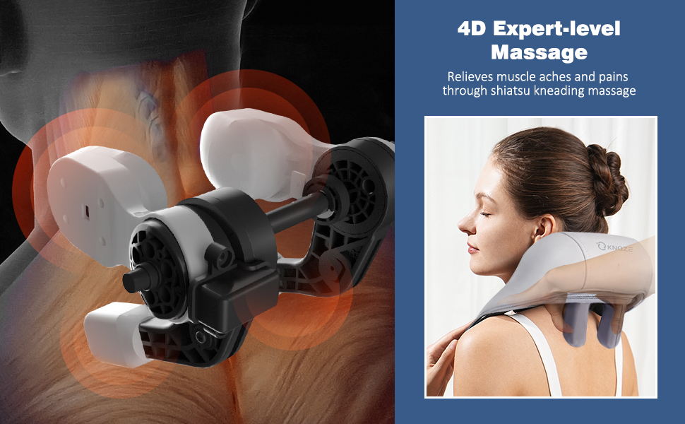 Neck and Back Massager, Neck Massager with Heating, Body Massager for Body Aches and Pains Relief, Electric Wearable 5D Cervical Neck Massage Machine