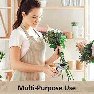 Gardening Scissor Stainless Steel Garden Snip with Safety Lock Garden Shears Sharp Cutter Pruners Scissor for Lawn, Garden & Potted Plants