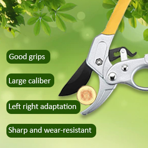 Gardening Scissor Stainless Steel Garden Snip with Safety Lock Garden Shears Sharp Cutter Pruners Scissor for Lawn, Garden & Potted Plants