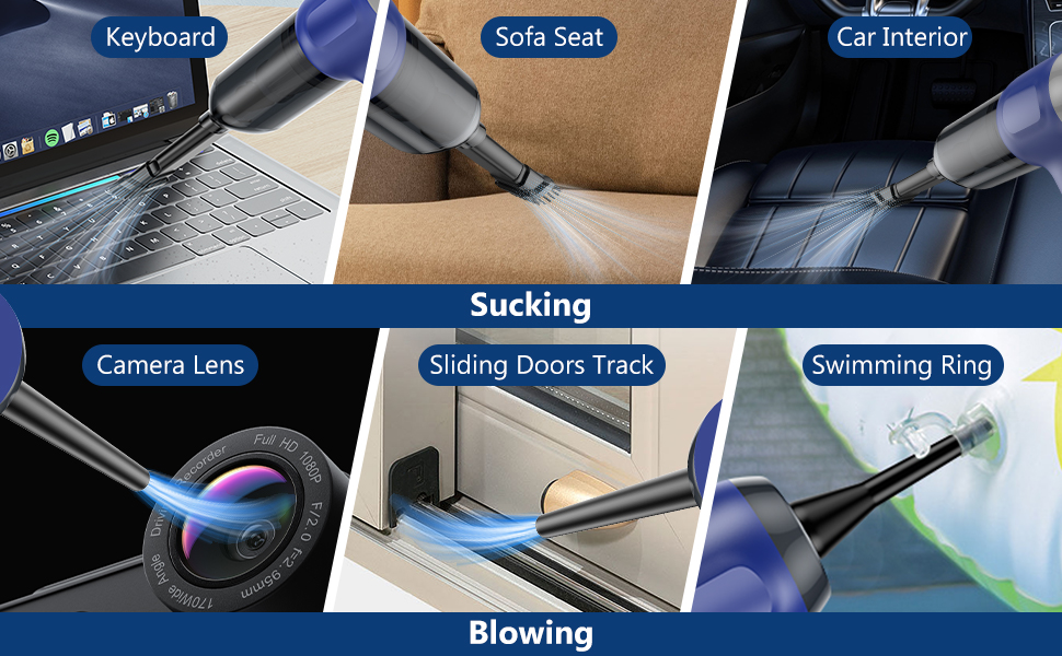 Cordless Handheld Vacuum Cleaner for Home || 3 in 1 Car Vacuum 120W High-Power || Wireless Vacuum Cleaner Home Car Dual USB Rechargeable || Portable Car Vacuum Cleaner (M, 1, Count)