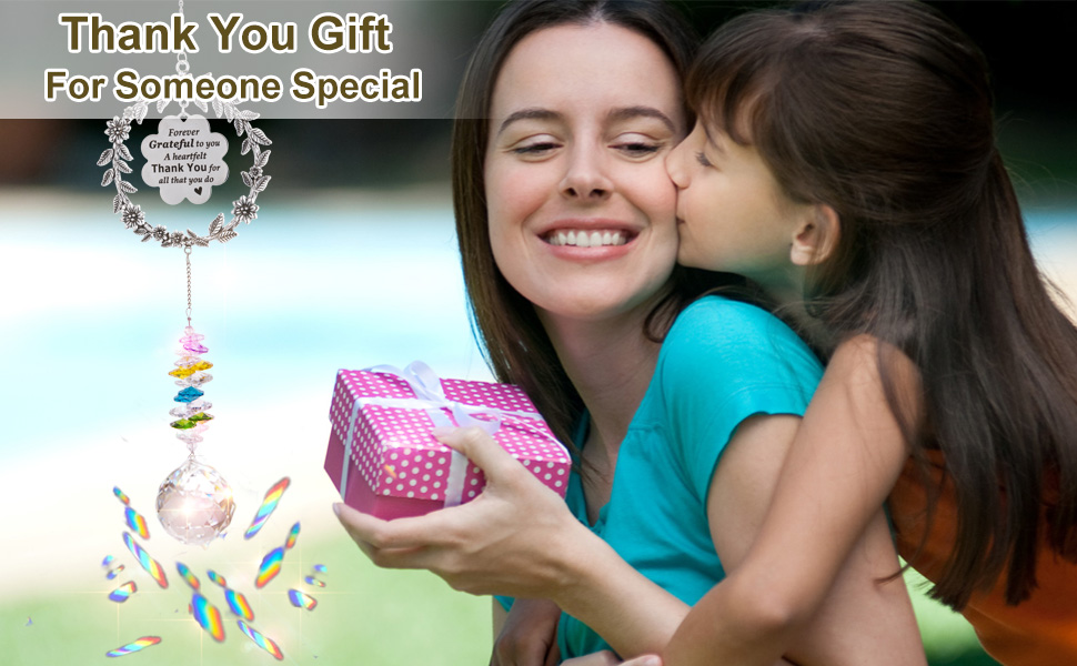 Excellent Sun Catcher,Crystal Suncatcher with Flower Design ，Suncatcher in Bedroom,Bereavement Gift Ideas for Teacher,Friends and Mom.