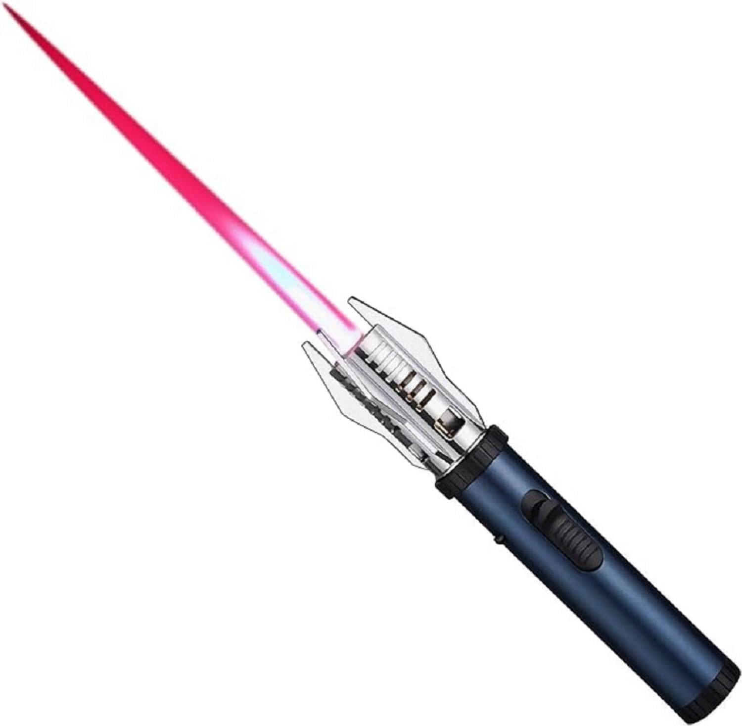 Jet Flame Lighter | Windproof Torch Lighter with Adjustable Flame | Refillable Butane Gas Lighter | Triple Torch Design for Cigarettes, Cigar |Metal Body Camping Lighter