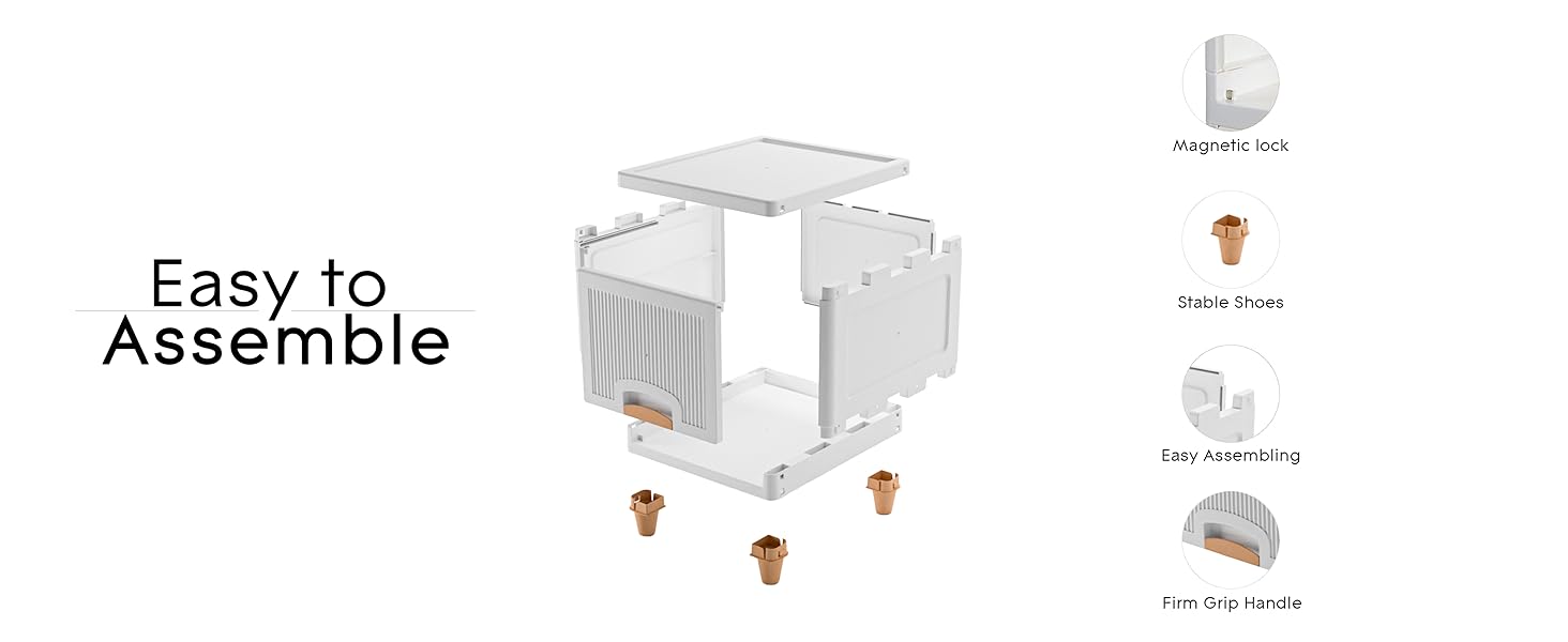 Plastic Storage Cabinet Cupboard (White, 4XL)