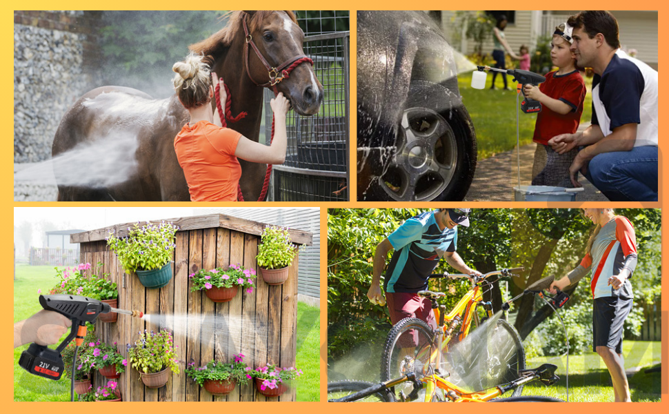 Wireless Pressure Washer Gun 48V 12000mah High Pressure Water Gun